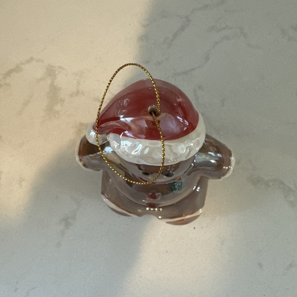 Mr. Christmas Gingerbread Man Music Box/Ornament Ceramic Animated Deck The Halls - Picture 8 of 11